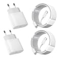 2-pakning 20W hurtiglader for iPhone 11 12 13 14 med 3m kabel [JUN]