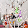 Miniatyrbilde 2 av 5: 4 stk Håndlagde Rudolph Elf Statue Dukke Hengende Høstpynt Plussjsett A