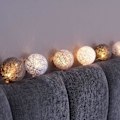 Miniatyrbild 1 av 2: Bomullsbollstränglampor Batteridrivna - 3m 20 LED Bollstränglampor Inomhus Vägglampa Julbelysning Dekoration För Bröllop, Rum, Hem, Fest
