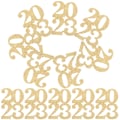 Miniatyrbilde 1 av 5: 24 stk Glitter 2023 Utskjæringer Etiketter Dekorasjoner Bord Senterstykker 2023 Grad Utskjæringer Gull 12X8.5CM
