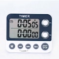 Miniatyrbillede 4 af 4: To stykker Tre Hukommelses Timere Hvid, 3inx2-1/2in Koge Timer, Stor Skærm Trippel Timer, Høj Lydstyrke Alarm