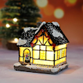 Miniatyrbild 2 av 5: Julbyhus i bymiljö, LED-julkulor i harts med varmt vitt ljus, batteridriven - juldekorationer (1 st, gul)