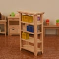 Pikkukuva 4 / 4: Puu Kirjahyllyt Mini Kirjahylly Kalusteet Leikki Lelun Nukkekoti Olohuoneen Kalusteet Puu Mini