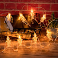 Miniatyrbild 3 av 5: 20 LED Skelettlampor, Skalle String Lights Utomhus, Halloween String Lights Batteridrivna med 8 Lägen för Utomhus, Trädgård, Hus