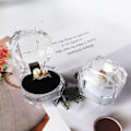 Miniatyrbild 3 av 4: Ringdisplayboxhållare Stativ Smyckeshållare Klar Smyckestativ Frieri Ringask Engagement Smyckeskrin