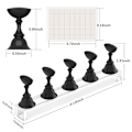 Miniatyrbillede 4 af 5: Negle Stativ Akryl Neglekunst Display Stativ Magnetisk Negletips Øvelse Klæbende Kit til DIY Maleri Negle Stativ Kit (Sort)