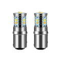 Miniatyrbillede 1 af 5: 2x Hvide/gule Switchback LED Forlygter Blinklys DRL Pærer 7528 C