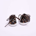 Miniatyrbillede 5 af 7: 12 stk. Lærred Indkøbspose DIY Graffiti Tasker Håndværk Lærred Tasker Lærred Tote Shopping Taske Assorteret Farve Brown shoes