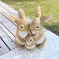 Pikkukuva 4 / 4: Puutarha-patsaat, Jänispuutarha-veistokset, Puutarhakoristeet Uuden Kodin Lahjat, Piha, Parvekkeen Koristeet (Jänisperhe)