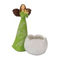 Miniatyrbillede 1 af 5: Sød Mors Dag Ornament Mikrolandskab Statue Gave Harpiks Håndværk Skrivebords Have Have Dekoration Grøn Bælte Blomsterpotte
