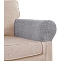 Miniatyrbild 1 av 5: Stretch Sofarmstödsskydd Spandex Jacquard Armstödsskydd för Stolar och Soffor Halksäkra Sofarmstöd, Set om 2, Ljusgrå
