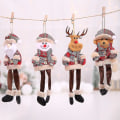Miniatyrbilde 2 av 5: Julepynt til å henge, juletre, vindu, vegg, dør, anheng, pynt til kontor, hjem, kafé, butikk (4 stk - flerfarget)