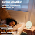 Miniatyrbillede 3 af 5: Vækkeur med Solopgang for Børn, Tunge Sovende, Soveværelse, med Solopgang Simulation, Sov Ind, Dobbelt Alarm,