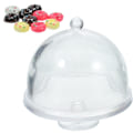 Miniatyrbilde 3 av 4: 1 sett Simulert Miniatyr Donut med Kakefat Miniatyr Kakeholder med Donut Dukkehusscene Random Color 3.2X3.2X3.2CM
