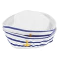 Cosplay Captain Hat för vuxna 6 st vit polyester sjömanshatt kostym