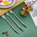 Miniatyrbilde 3 av 5: Drikkestråfilter i rustfritt stål Håndlaget teverktøy (10 stk, sølv)