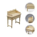 Miniatyrbillede 4 af 5: Miniature Skrivebord Model Mini Hus Simuleringsbord Mini Skrivebord 9,1X4X9,2CM