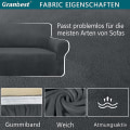 Miniatyrbild 4 av 5: 3-sits Soffaöverdrag, Sammet Och Plysch, Supersoft, Snygg Och Lyxig, Med Tjocka Spandex-Skumstänger, Möbelskydd, 1 St, Grå