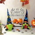 Pikkukuva 3 / 5: Halloween-kääpiö LED-valolla, Koriste-nukke, Luova Kasvoton Nukke, Sininen