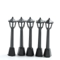 Miniatyrbilde 5 av 5: 8 stk Miniatyr Gatelamper Miniatyrhus Gatelamper Mini Gatelampe Modeller Dekor Svart