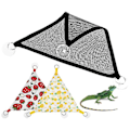 Miniatyrbillede 1 af 3: 4 stk. Reptilhængekøjer Åndbart Mesh Trekantet Firben Gecko Lounger Med Sugekopper