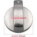 Miniatyrbild 3 av 5: 4 stycken knappar för gasspis, metallknappar för gasspis, gasspiskontroll, metallknappar för köket, 6 mm