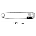 Pikkukuva 1 / 3: 200 kpl 37 mm pitkä hakaneula metalli hopea neulat ompelu