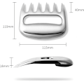 Miniatyrbillede 2 af 5: Grillbjørnekloer, Rustfri Grillbestik i Rustfrit Stål, Kødklipperbjørneklo, Meget Velegnet Til At Trække Flæsk