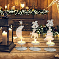 Miniatyrbild 2 av 5: Julgran Vit Vintage Jul Ljusstake Te Ljus Julpynt Klassisk Julgran