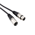 Pikkukuva 2 / 5: 2m XLR-kaapeli Mikrofonijohto Uros-Naaras Linja Stereo Ääni Adapteri Pistokkeet Musta