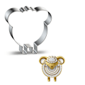 Miniatyrbillede 4 af 5: Style 4Kitchen Rustfrit Stål Ringbageform til Bagning af Stearinlys Cookies DiyStyle 4