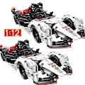 Miniatyrbillede 1 af 5: Byens Berømte Formel Racing Teknisk Bil Byggeklodser Ekspert Teknisk Bil Sæt Byggeklodser Samlet Legetøj Gave til Børn