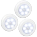 Miniatyrbilde 1 av 2: 6 LED nattlys infrarødt nattlys LED-sensorlys infrarød sensorlys Hvit (pakke med 3) White