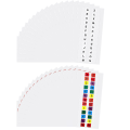 Miniatyrbillede 2 af 3: 40 ark sidemarkeringsfaner alfabetfaner plastik notesbog alfabetiske faner selvklæbende sidefaner assorteret farve 16,9X6,5CM