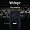 Miniatyrbillede 5 af 5: Bærbar Wifi, mobil Wifi Bil Bærbar Wifi Kort Stikkontakt Batteri Sort