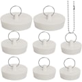 Miniatyrbillede 1 af 5: 8 stk. Gummibadpropper Badekarpropper med Ring Køkkenvaskpropper til Aftapning af Badeværelsesvask 2,8 cm 3,2