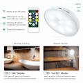 Miniatyrbild 4 av 4: LED-klädskåpslampor med rörelsesensor, USB-uppladdningsbara batteridrivna lampor med fjärrkontroll, dimbara under-skåpsbelysning