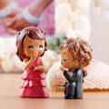 Miniatyrbilde 5 av 5: 2 stk. Frierpar Miniatyrfigurer Ornament Hjemhage Dukkehustpynt