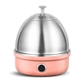 Miniatyrbilde 1 av 4: Elektrisk eggkoker, rask eggkoker med automatisk avstenging for myke, medium, kokte, posjerte, dampende egg, grønnsaker og dumplings, rustfritt stål
