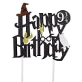 Pikkukuva 2 / 3: 49 osaa/setti Harry Potter -teemainen syntymäpäiväjuhlatarvikkeet, ilmapallosetti, solmio, silmälasikehykset, lippu, lippuköynnös, kakun koriste