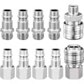 1/4\" BSP Pneumatic Quick Coupling, 10 Pieces European Air Compressor Coupling, Compressor Coupling for Pneumatic Hose