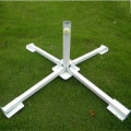 Miniatyrbillede 3 af 4: Foldbar Beslag Støbt Parasolbase Justerbar Stativ Udendørs Solskærm Anker Foldbar Strandstativ Umbr White 85X23.5cm