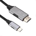 Miniatyrbillede 3 af 5: 1,8 m Type-C Han til HDMI Han Kabel 8K 60HZ UHD Videoadapter Flettet Ledning