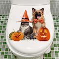Pikkukuva 4 / 5: Halloween-seinätarrat 3D Halloween-lattiatarrat Seinätarrat WC-kannen tarrat Irrotettavat vedenpitävät taidemaalaukset Kauhu
