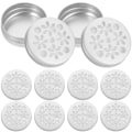 Miniatyrbillede 2 af 2: 10 stk. Aluminium Luftfrisker Diffuserboks Hjem Aroma Diffuser Aroma Diffuser Holder Sølv 12.6X6.8CM