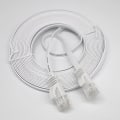 Miniatyrbilde 5 av 5: RJ45 Ethernet nettverkskabel Flat Patch Router Interessant Lot Hvit 3m