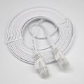 Miniatyrbillede 5 af 5: RJ45 Ethernet Netværks LAN-kabel Flad Patch Router Interessant Lot Hvid 3m