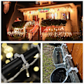 Miniatyrbild 3 av 5: Julgransljusklämma för utomhusbruk, musiknoter, spårklämma, julgransljusklämma