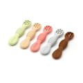Miniatyrbillede 1 af 5: Afvænnings Silikon Ske Lærings Foder Ske Træningsudstyr Til Nyfødte (5 Stykker, Orange Pink/Abrikos Pink/Græs Farve/Chokolade Brun/Kold Grå