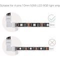 Miniatyrbillede 5 af 5: 8 stk. L-formet Loddefri Snap-Down 4-bens LED-Strips-Connector til Højre Vinkel